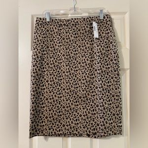 Banana Republic Animal Print Pencil Skirt NEW w/Tags Size 10